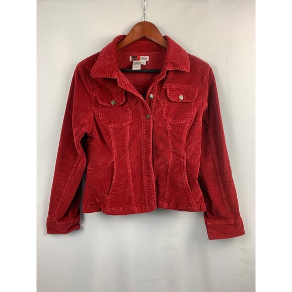 Live A Little Womens Red Corduroy Jacket Medium - Picture 1 of 5